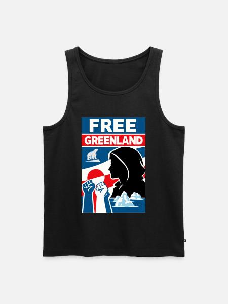 Groenland libre - Débardeur bio Premium Homme - noir