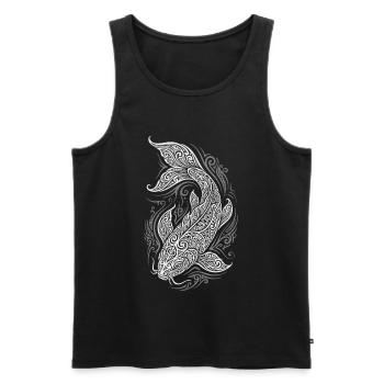 Ornament-Koi Fische - Männer Premium Bio Tank Top - Schwarz - Vorne - AI Model Male 178 light (178cm)