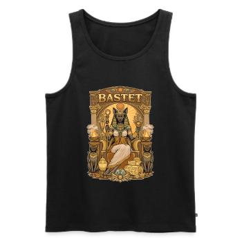 Throne of BASTET - Men's Premium Organic Tank Top - black - Front - AI Model Male 178 light (178cm)
