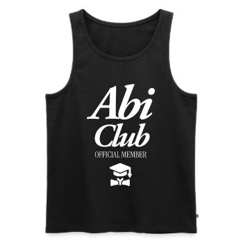 Membre officiel du club Abi - Débardeur bio Premium Homme - noir - Devant - AI Model Male 178 light (178cm)