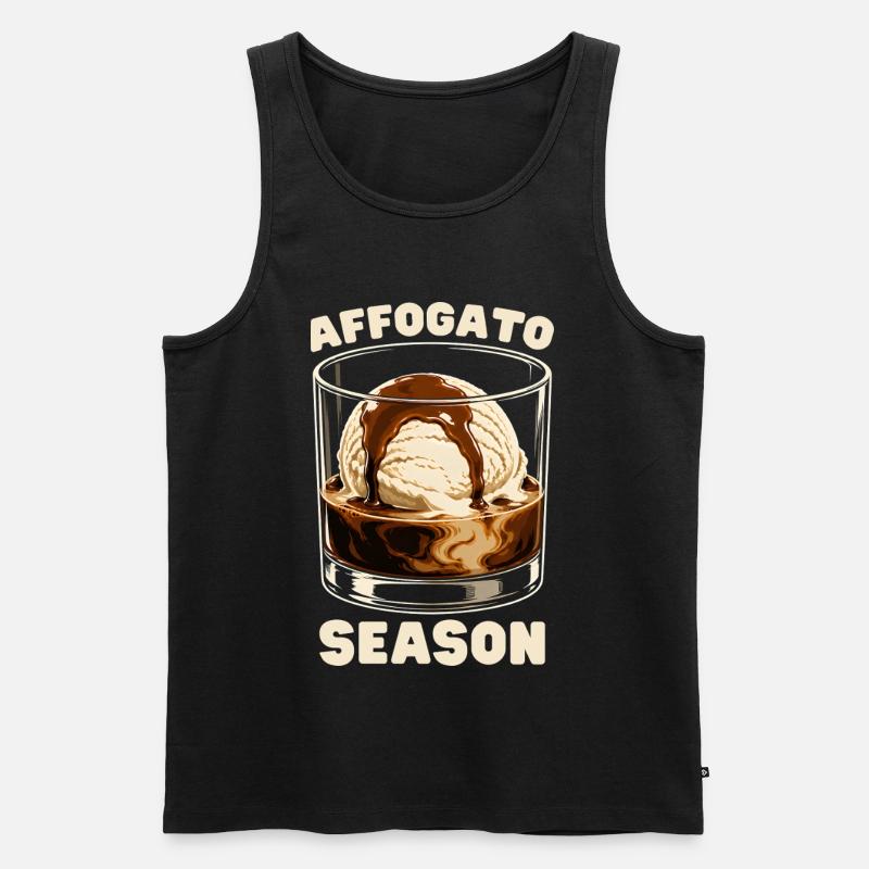 Affogato Saison - Männer Premium Bio Tank Top - Schwarz