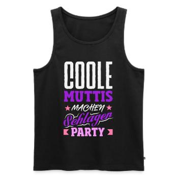 Coole Muttis Machen Schlager Party Outfit - Männer Premium Bio Tank Top - Schwarz - Vorne - Michal (187cm)