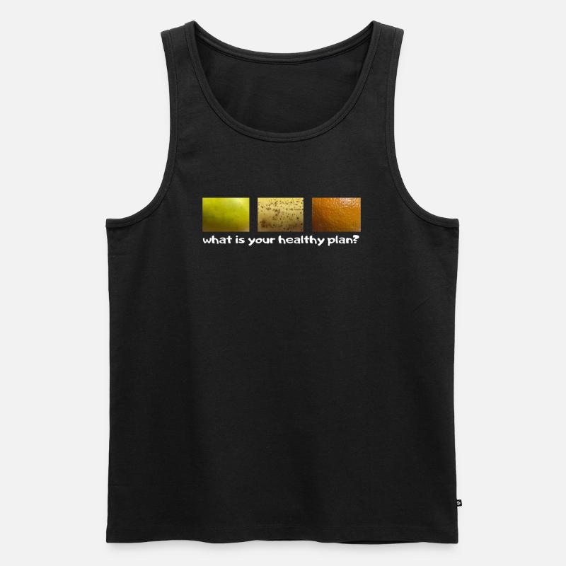 Gesunder Plan - Männer Premium Bio Tank Top - Schwarz