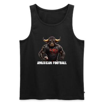 Taurus American Football - Men's Premium Organic Tank Top - black - Front - Michal (187cm)