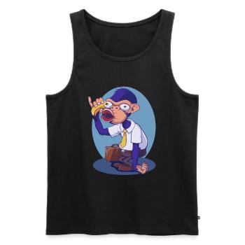 Monkey Business - Männer Premium Bio Tank Top - Schwarz - Vorne - AI Model Male 178 light (178cm)