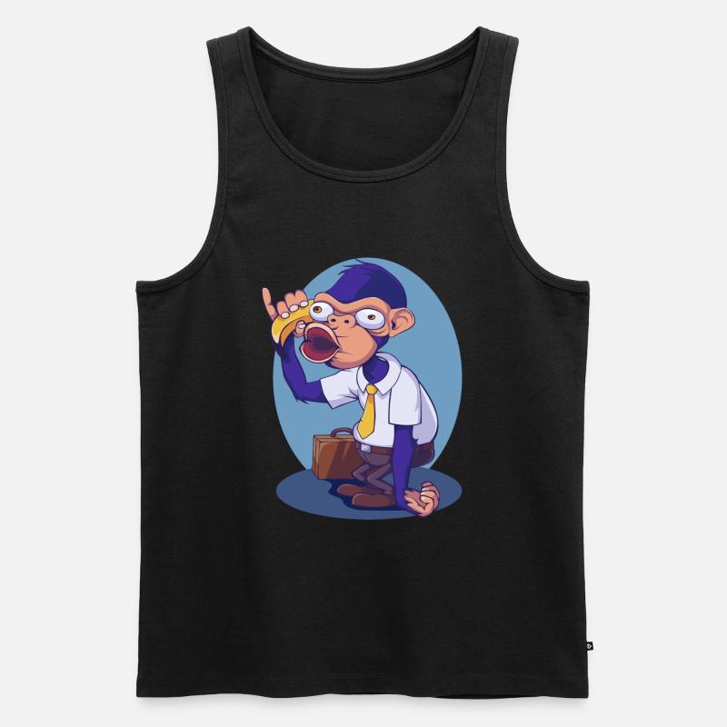 Monkey Business - Männer Premium Bio Tank Top - Schwarz