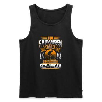 Zum Skifahren geboren - Männer Premium Bio Tank Top - Schwarz - Vorne - Michal (187cm)