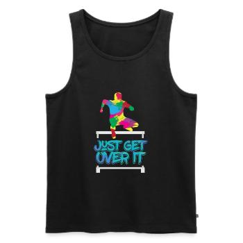 Just Get Over It - Track & Field - Männer Premium Bio Tank Top - Schwarz - Vorne - AI Model Male 178 light (178cm)