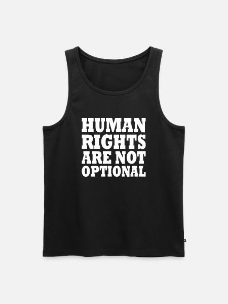 human rights are not optional - Débardeur bio Premium Homme - noir