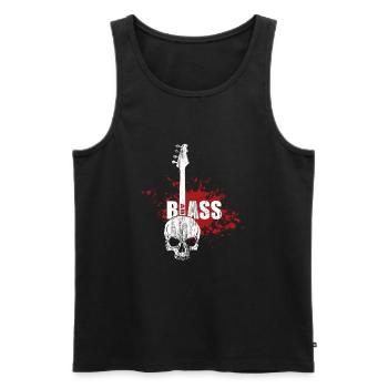 Bass Badass - Männer Premium Bio Tank Top - Schwarz - Vorne - Michal (187cm)