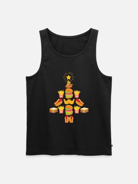 Fast Food Christmas Tree - Men's Premium Organic Tank Top - black