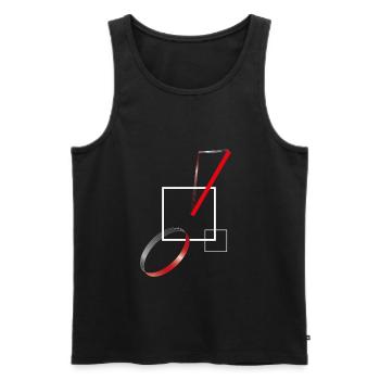 Geometry Seventy - Männer Premium Bio Tank Top - Schwarz - Vorne - AI Model Male 178 light (178cm)