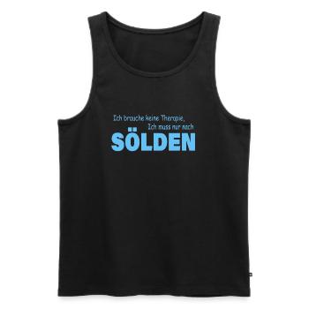 Therapie SÖLDEN - Männer Premium Bio Tank Top - Schwarz - Vorne - Michal (187cm)