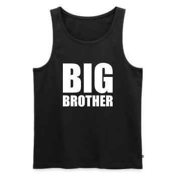 Big brother - Débardeur bio Premium Homme - noir - Devant - AI Model Male 178 light (178cm)