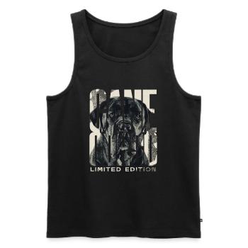 Propriétaire de chien Cane Corso - Débardeur bio Premium Homme - noir - Devant - Michal (187cm)
