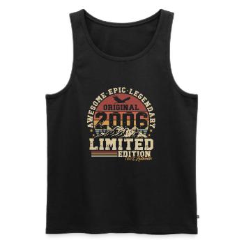 2006 Jahrgang Vintage Retro Geburtstag Geschenk - Männer Premium Bio Tank Top - Schwarz - Vorne - Michal (187cm)