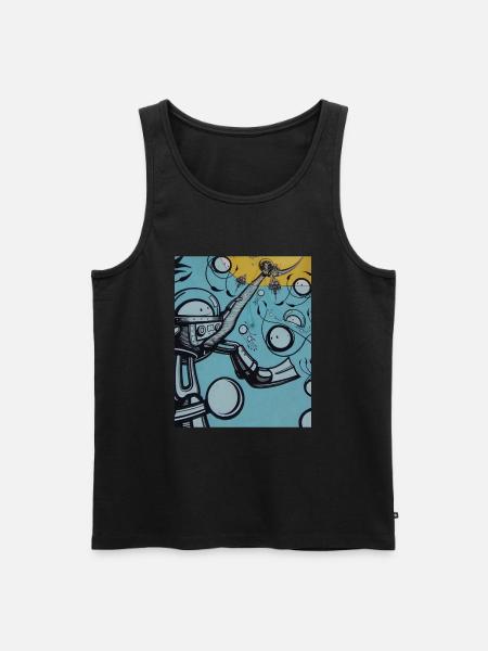 nautic_sun - Männer Premium Bio Tank Top - Schwarz