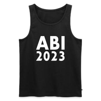 Abi 2023 - Männer Premium Bio Tank Top - Schwarz - Vorne - AI Model Male 178 light (178cm)