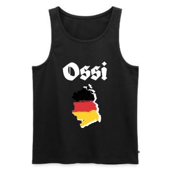 Ossi DDR Ostdeutschland - Männer Premium Bio Tank Top - Schwarz - Vorne - AI Model Male 178 light (178cm)