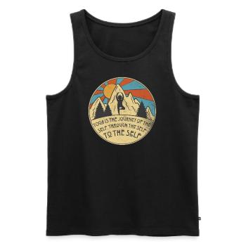 Cool dicton de yoga drôle. Spirituel. - Débardeur bio Premium Homme - noir - Devant - AI Model Male 178 light (178cm)