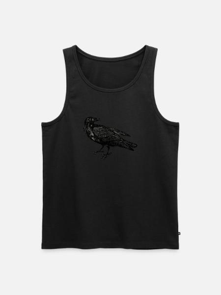 Krage ravn elskere ulykkelige - Herre Premium økologisk tanktop - sort