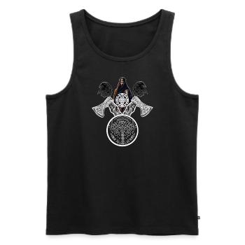 Corbeaux, Odin, Valhalla, Guerriers, Vikings Vikings Vikings - Débardeur bio Premium Homme - noir - Devant - Michal (187cm)