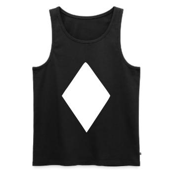 Emoji Poker Karo Skizze weiß - Männer Premium Bio Tank Top - Schwarz - Vorne - Michal (187cm)