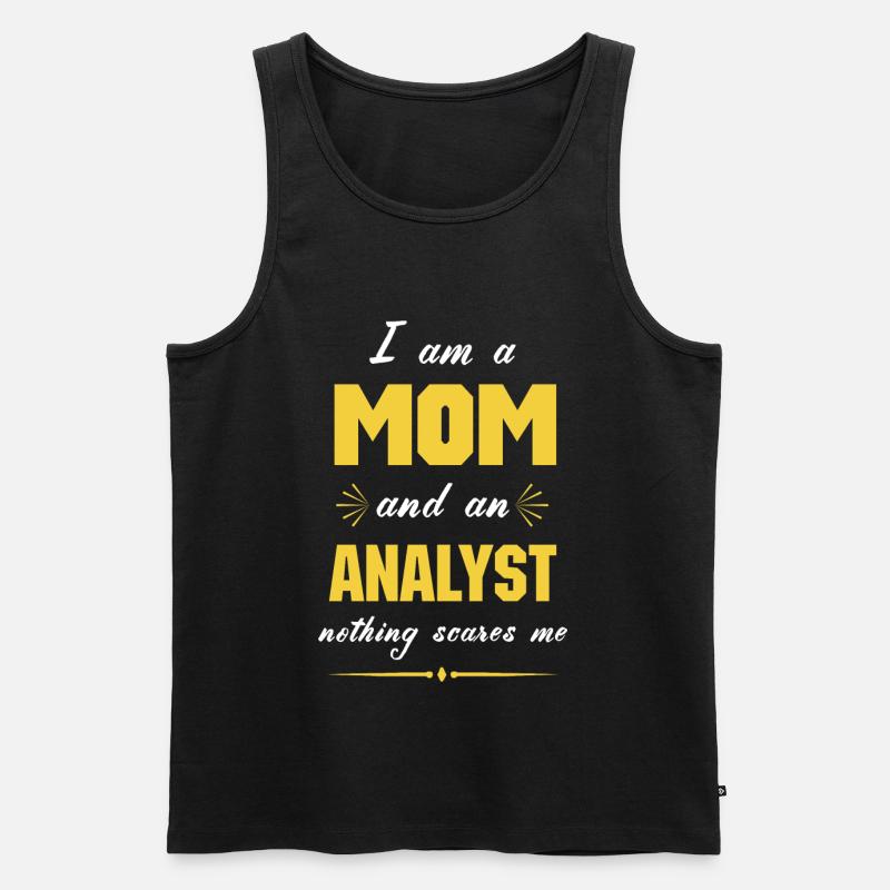 Analyst Mom, Analyst Mum - Men's Premium Organic Tank Top - black