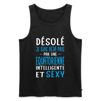 Désolé déjà pris par une Equatorienne sexy - Débardeur bio Premium Homme - noir - Devant - Michal (187cm)