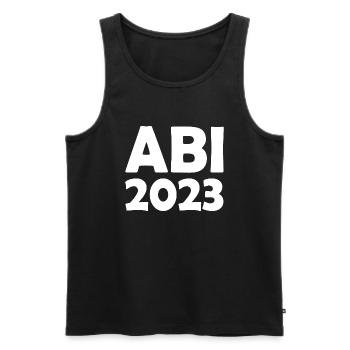 Abi 2023 - Männer Premium Bio Tank Top - Schwarz - Vorne - AI Model Male 178 light (178cm)