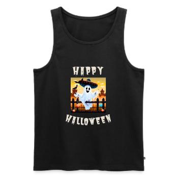 Happy Halloween - Men's Premium Organic Tank Top - black - Front - Michal (187cm)