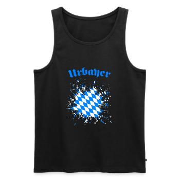 Urbayer, Oberbayern, MInga, Bayer - Männer Premium Bio Tank Top - Schwarz - Vorne - AI Model Male 178 light (178cm)