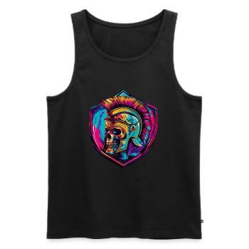 Spartan Skeleton Gladiator - Men's Premium Organic Tank Top - black - Front - AI Model Male 178 light (178cm)
