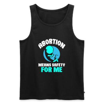 Abortion means safety for me - Männer Premium Bio Tank Top - Schwarz - Vorne - Michal (187cm)