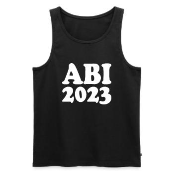 Abi 2023 - Männer Premium Bio Tank Top - Schwarz - Vorne - AI Model Male 178 light (178cm)