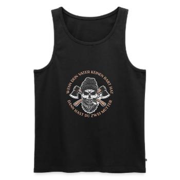 Bart Bartträger Vollbart Schnauzer Männer Geschenk - Männer Premium Bio Tank Top - Schwarz - Vorne - Michal (187cm)