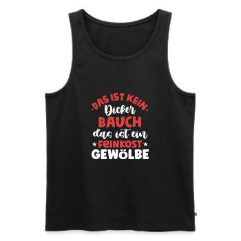 Dicker Bauch, Feinkostgewölbe, Feinschmecker, Fun - Männer Premium Bio Tank Top - Schwarz - Vorne - Michal (187cm)