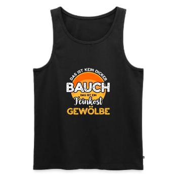 Dicker Bauch, Feinkostgewölbe, Feinschmecker, Fun - Männer Premium Bio Tank Top - Schwarz - Vorne - Michal (187cm)