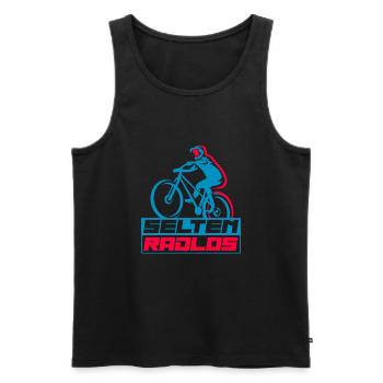 Coole Fahrrad und Mountainbike Geschenke MTB - Männer Premium Bio Tank Top - Schwarz - Vorne - Michal (187cm)