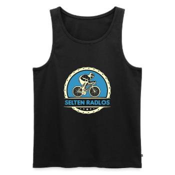 Coole Fahrrad und Mountainbike Geschenke MTB - Männer Premium Bio Tank Top - Schwarz - Vorne - Michal (187cm)