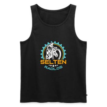 Coole Fahrrad und Mountainbike Geschenke MTB - Männer Premium Bio Tank Top - Schwarz - Vorne - Michal (187cm)