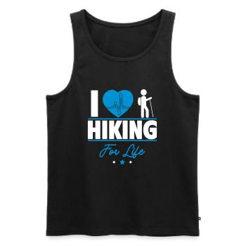 I love hiking forever! - Men's Premium Organic Tank Top - black - Front - Michal (187cm)