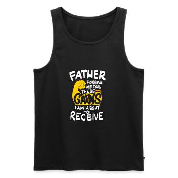 Fitness - Bodybuilding - - Gift - Men's Premium Organic Tank Top - black - Front - Michal (187cm)