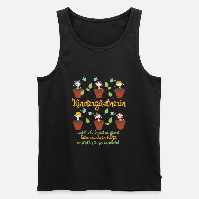 Kindergärtnerin - Männer Premium Bio Tank Top - Schwarz