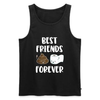 Best Friends Forever Lustiger Spruch Geschenk - Männer Premium Bio Tank Top - Schwarz - Vorne - Michal (187cm)