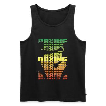 Boxing Boxer Shadow - Sport de combat - Débardeur bio Premium Homme - noir - Devant - AI Model Male 178 light (178cm)