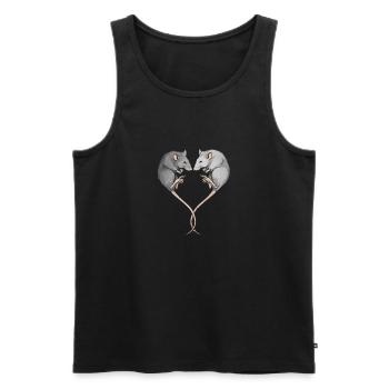 Hausratte - Männer Premium Bio Tank Top - Schwarz - Vorne - AI Model Male 178 light (178cm)