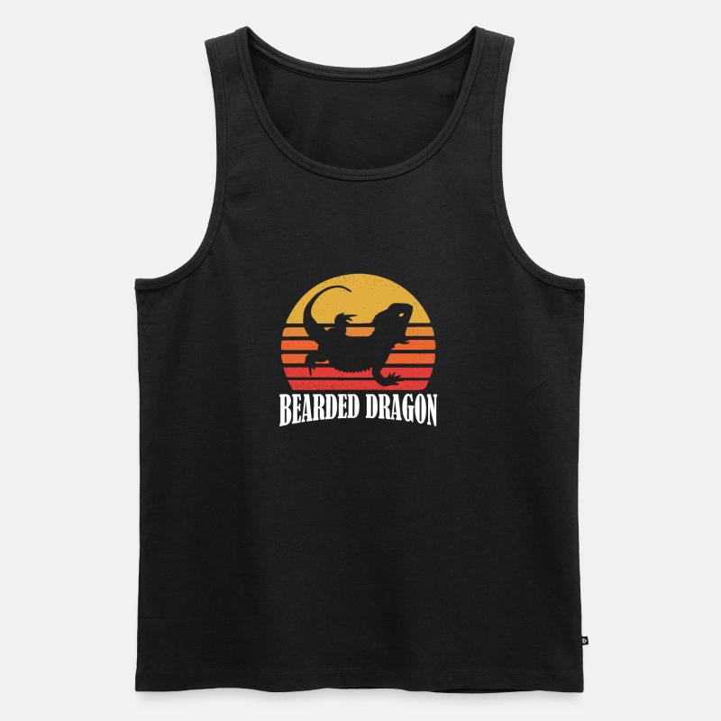 Bartdrache - Männer Premium Bio Tank Top - Schwarz