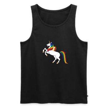 Igel - Männer Premium Bio Tank Top - Schwarz - Vorne - AI Model Male 178 light (178cm)