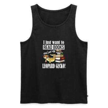 Leopardgecko - Männer Premium Bio Tank Top - Schwarz - Vorne - AI Model Male 178 light (178cm)
